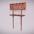 INDUSTRIAL LOFT SIGN SIGN BILLBOARD 3d model