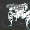 Black Mechanical Spider Robot 3D Model With Detailed Legs And Sensor Components