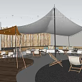 Modern Camp Outdoor Tables and Chairs Casual Tables and Chairs Outside Swing Tables and Chairs 3d model