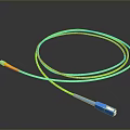 High Speed Fiber Optic Cable for Computer Data Transfer with Yellow Cable and Blue Connector