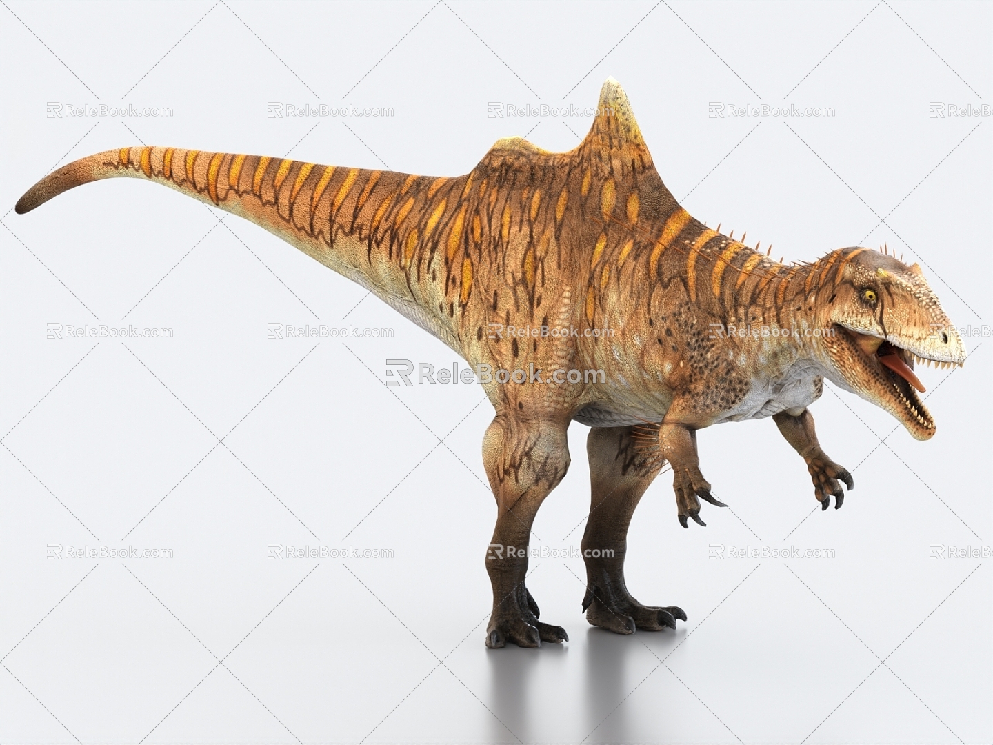 cuenca dragon-hunting shark-toothed dinosaurs prehistoric animals ancient creatures 3d model