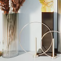 Decorative Ornament Collection With Cherub Statue Stacked Books Glass Diffuser Artistic Frame And Geometric Decor