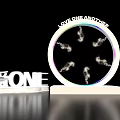 Event Entrance With Love One Another Text Love ONE Design Circular Structure And Smoke Effects