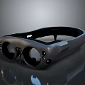 Sleek Black Gray VR Headset Wearable Headgear For Modern Tech Enthusiasts 3d model
