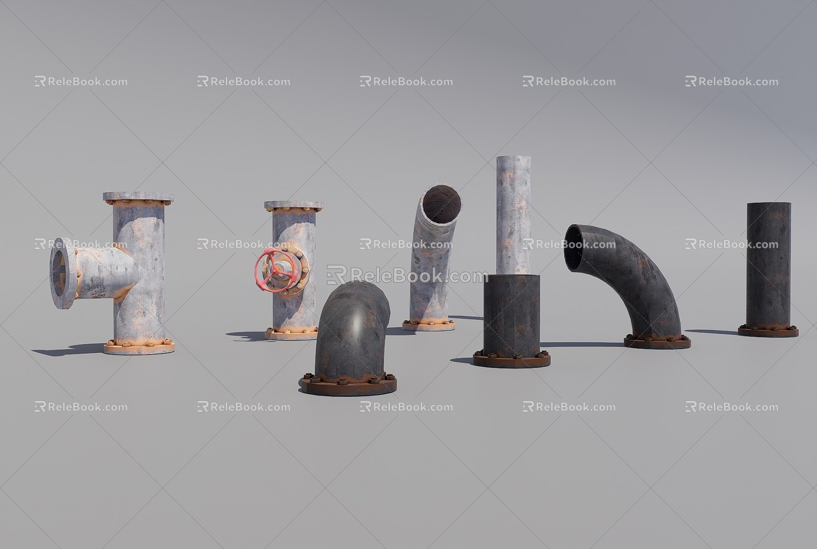 Industrial Piping 3d model