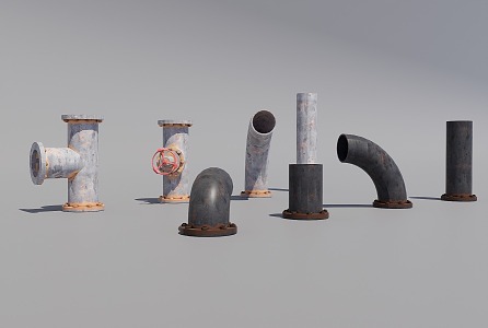 Industrial Piping 3d model