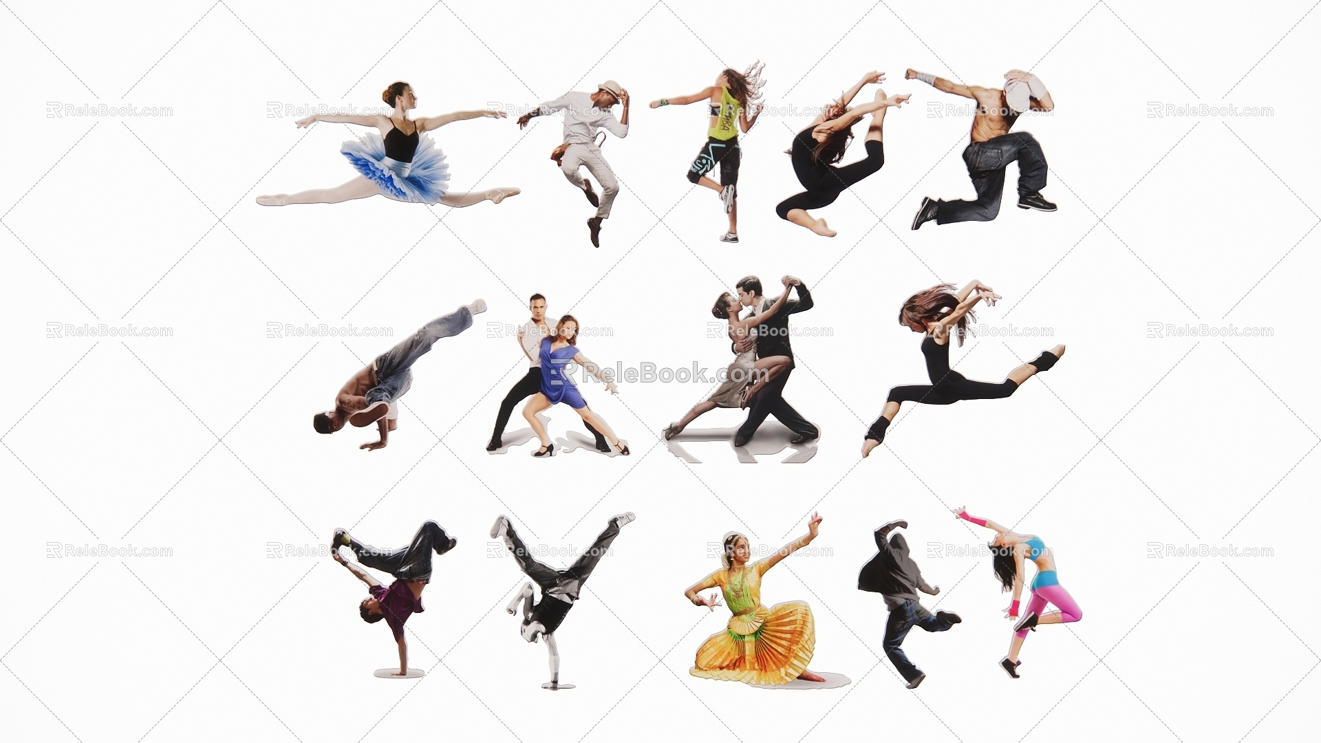 2D Dance Street Dance Characters model