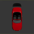 Red Convertible Car With Black Top White Wheels And Sleek Shiny Body Design