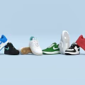 Colorful Casual Sneakers With Various Hues And Stylish Design For Daily Wear