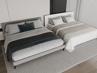 Modern Bedroom Bed 3d model