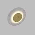 Modern Round Wall Lamps Set With Marble Frame And Gold Accent LED Lighting