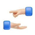 Modern Gesture Palm Small Hand Cartoon Hand Animation Gesture 3d model