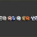 Assorted Soccer Balls As Sports Equipment With Various Colors And Designs