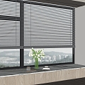 Venetian blinds floating window 3d model