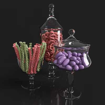 Modern Glassware Candy Glassware 3d model