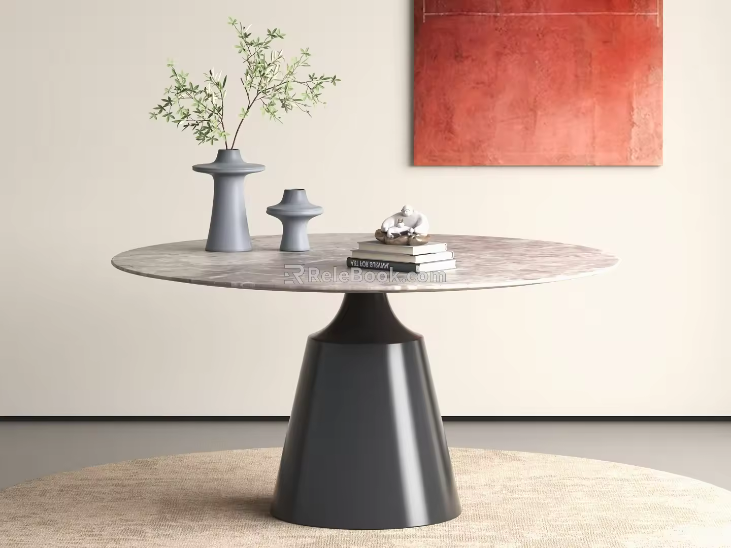 Modern Dining Table Light Luxury Dining Table Marble Round Dining Table Round Table 3d model
