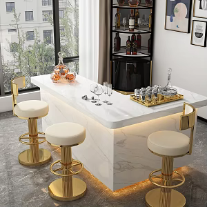 Bar Stool Bar Counter Combination 3d model