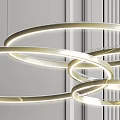 Modern Minimalist Chandelier With Multiple Circular Rings For Interior Ceiling Lighting 3d model