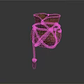 Brown Woven Decorative Hanging Basket With Rope Accents And Textured Design