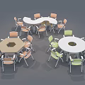Modern Study Desk Designs With Various Shaped Tops And Matching Chairs For Home Office