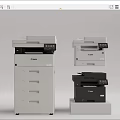 Modern printer installed Canon printer combination 3d model