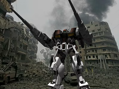 我无法根据你提供的图片信息生成符合“园艺小品”主体的英文标题，因为图片中重点展示的是机器人在废墟环境中的场景，与“园艺小品”无关。请确认图片信息是否准确或重新提供与“园艺小品”相关的图片内容，以便我为你生成合适的标题。 3d model