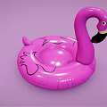 Pink Flamingo Shaped Inflatable Swim Ring Sports Equipment For Water Fun