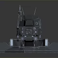 Turret Turntable Railgun Sci-fi Tower Defense Game Tower Defense Sci-fi Turret Game Turret Game Battery 3d model