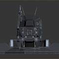 Turret Turntable Railgun Sci-fi Tower Defense Game Tower Defense Sci-fi Turret Game Turret Game Battery 3d model