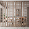 Light Luxury Partition Metal Partition Screen 3d model