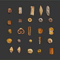 Assorted Freshly Baked Bread and Pastry Collection With Various Shapes and Colors