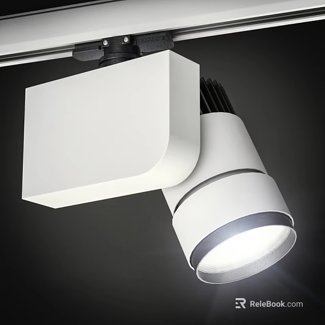 Modern White Downlight Spotlight Design For Ceiling Track Lighting Fixture 3d model
