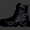 Practical Gray High Top Outdoor Boots With Black Laces And Durable Soles