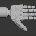 Detailed Game Movie Character Mechanical Arm 3D Model with Mechanical Joints