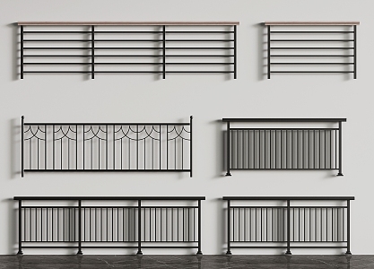 Wrought Iron Railing 3d model