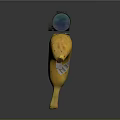 Creative Banana Shaped Weapon With Telescopic Scope And Yellow Bruised Peel
