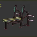 Sturdy Home Workout Weight Bench With Black Frame Silver Seat And Barbell Bar
