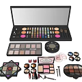Complete Professional Cosmetics Set With Eyeshadow Blush Lipstick And Makeup Brushes