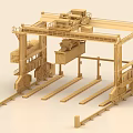 Industrial Equipment Gantry Crane With Rail Tracks And Mechanical Lifting Components