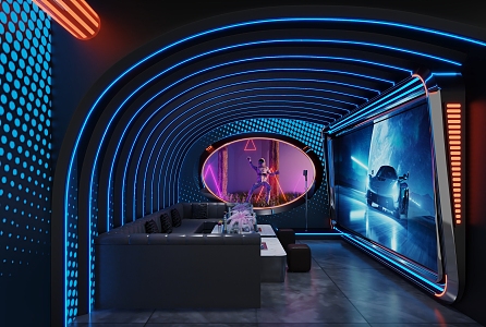 KTV private room KTV private room KTV box party KTV partyk sci-fi KTV 3d model