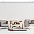 Modern Single Sofa Designs with Wooden Frame Fabric Cushions and Armrests for Living Room