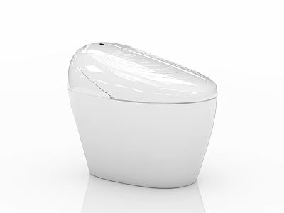 Modern White Smart Toilet With Sleek Surface And Contemporary Design 3d model