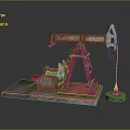 Modern Oil Drilling Platform Oil Platform Drilling Platform Offshore Platform 3d model