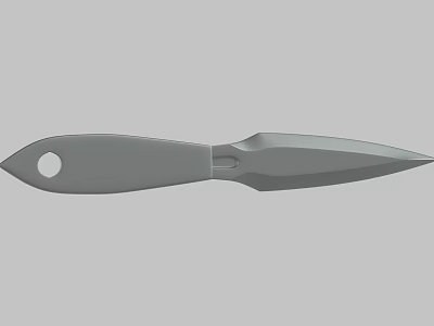 Single Edged Metal Knife With Ergonomic Handle And Sharp Blade Design 3d model