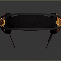 Modern Over Ear Headphones With Orange And Black Design And Yellow Accents