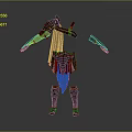 Detailed Medieval Fantasy Warrior Armor Set With Helmet Chestplate Greaves And Bracers