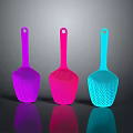 Colorful Silicone Kitchen Spatulas Purple Pink Blue Perforated Design Useful Cooking Utensils For Home Kitchen