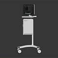 Mobile Medical Cart With Digital Display Screen And Rolling Wheels For Healthcare Workstations
