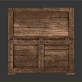 Open Wooden Storage Chest With Metal Rivets And Secure Latches For Home Use