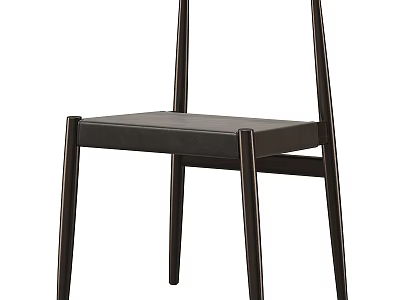 Modern Single Chair Furniture With Wooden Legs And Simple Design Structure 3d model